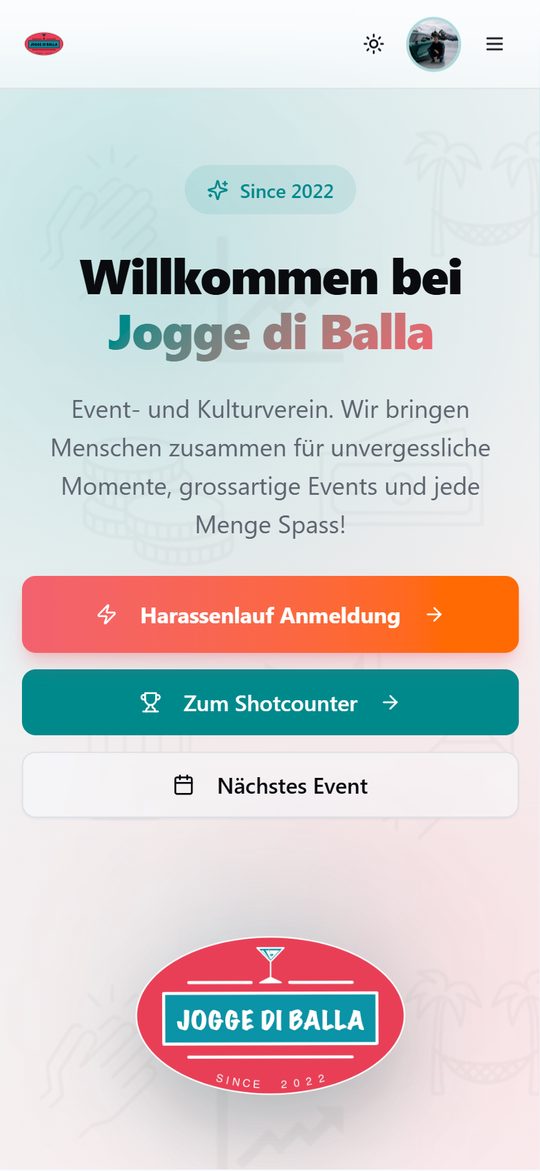 Joggediballa Homepage Mobile